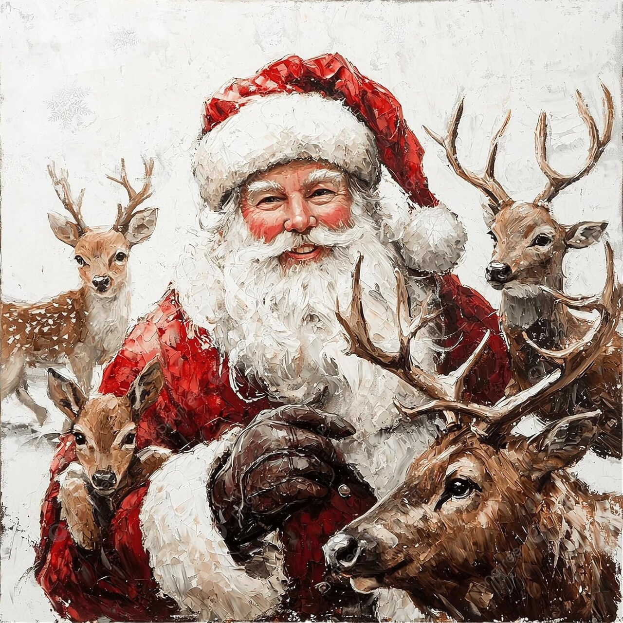 11.8x11.8inch - Santa Claus Reindeer 5D Diamond Painting Kits for Adult (Santa Claus)